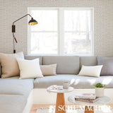 Schumacher Abstract Ikat Natural Wallpaper