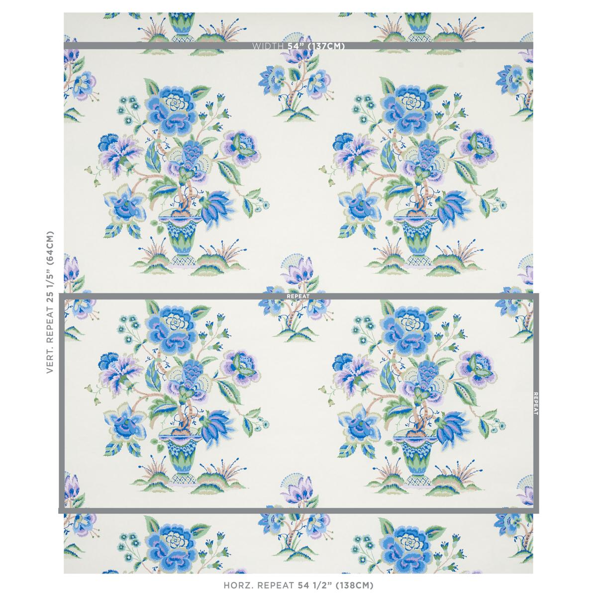 Schumacher Ashford Cornflower & Lilac Wallpaper