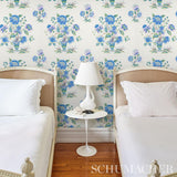 Schumacher Ashford Cornflower & Lilac Wallpaper