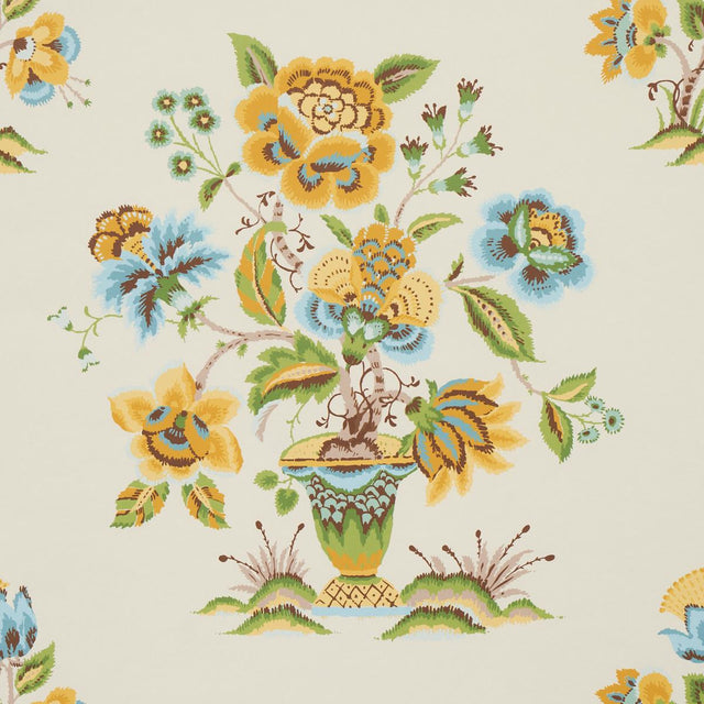 Schumacher Ashford Ochre & Sky Wallpaper