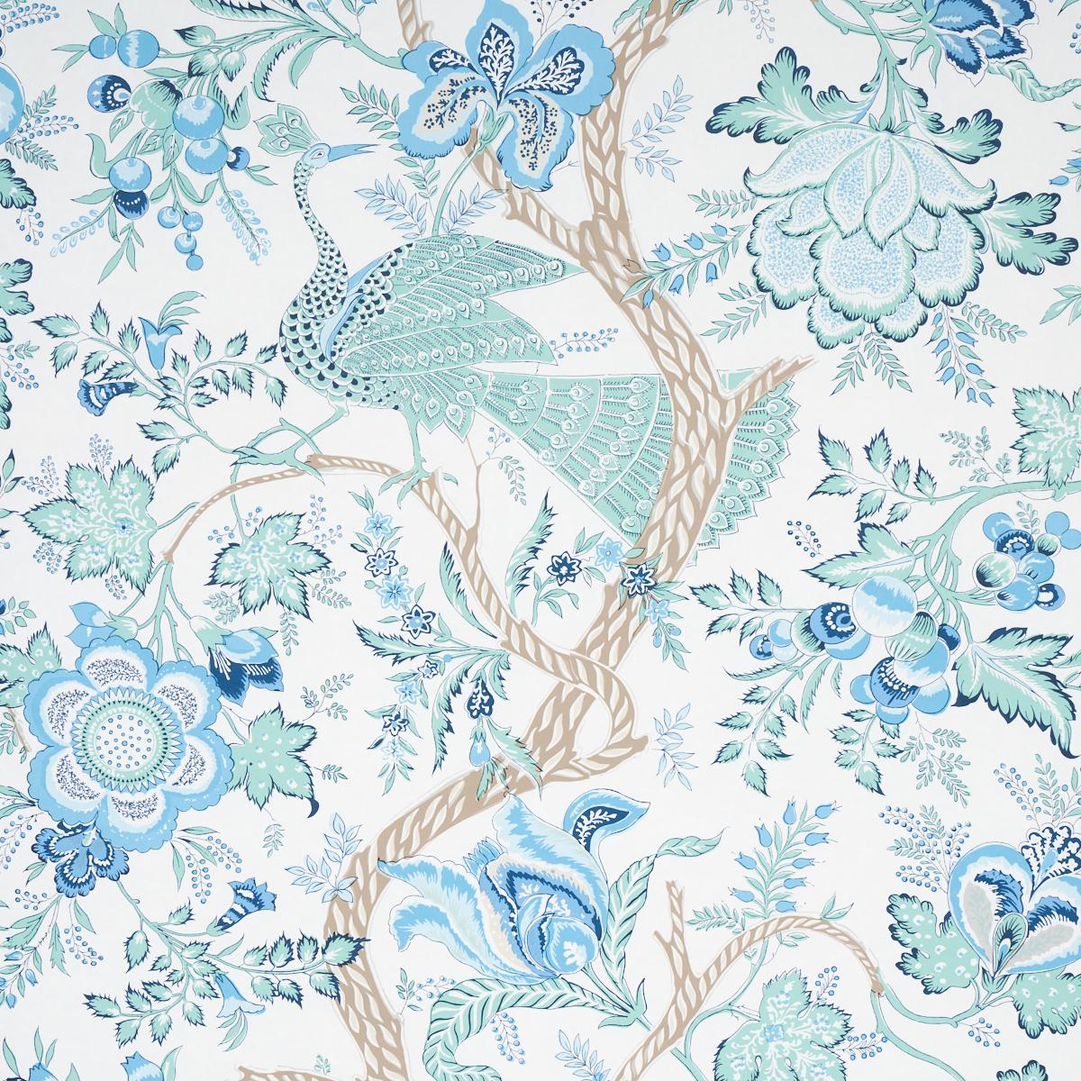 Schumacher Aveline Seaglass Wallpaper