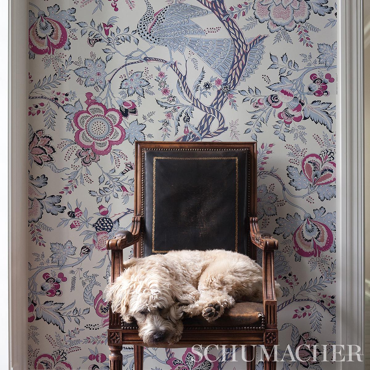 Schumacher Aveline Lilac Wallpaper