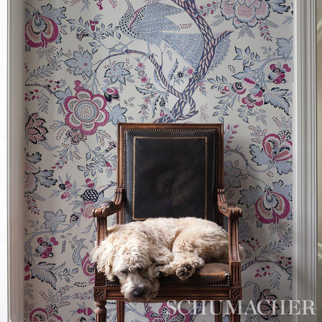 Schumacher Aveline Lilac Wallpaper