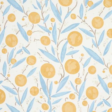 Schumacher Mirabelle Yellow & Sky Wallpaper
