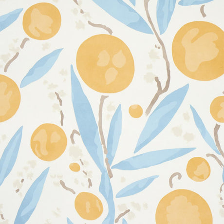 Schumacher Mirabelle Yellow & Sky Wallpaper