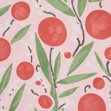 Schumacher Mirabelle Cherry & Blush Wallpaper