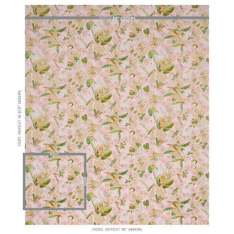 Schumacher Blackwell Blush Wallpaper