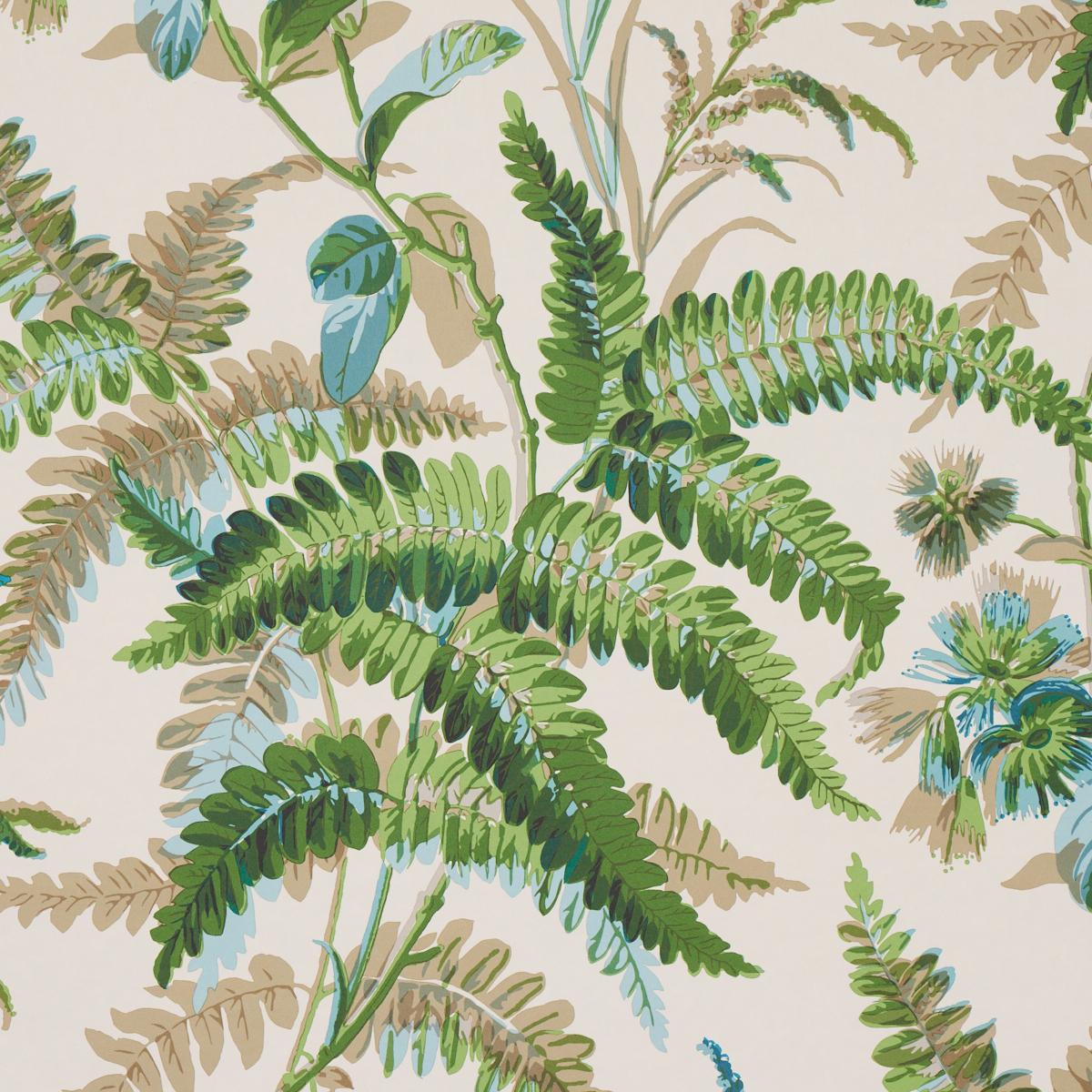 Schumacher Myers Fern Lagoon Wallpaper