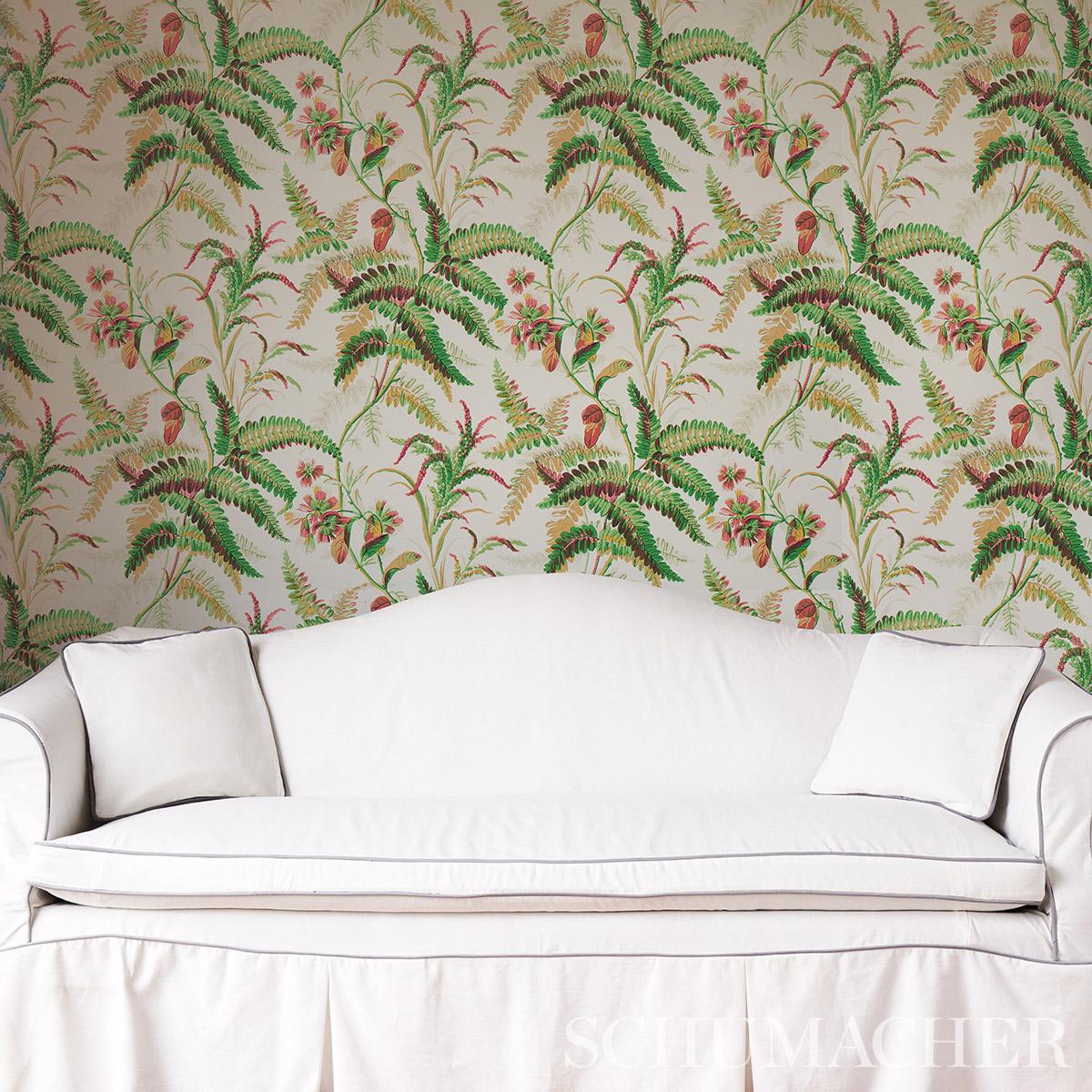 Schumacher Myers Fern Document Wallpaper