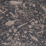 Schumacher Sea Garden Charcoal Wallpaper