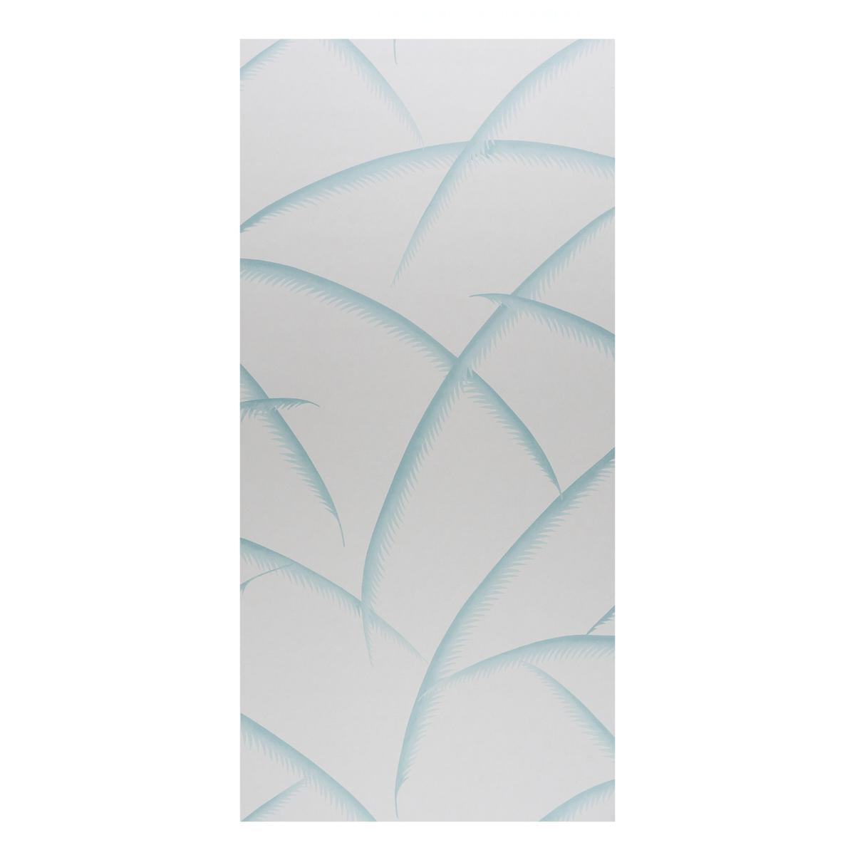 Schumacher Deco Palms Seaglass Wallpaper
