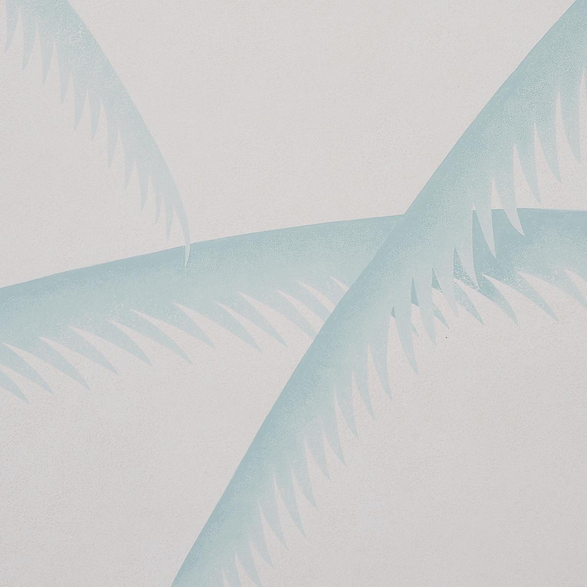 Schumacher Deco Palms Seaglass Wallpaper