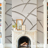 Schumacher Deco Palms Charcoal Wallpaper