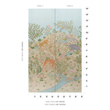 Schumacher Finches Jungle Panel Set Parchment Wallpaper