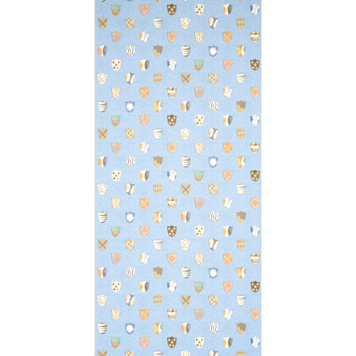 Schumacher Heraldic Oxford Blue Wallpaper
