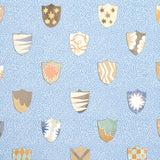 Schumacher Heraldic Oxford Blue Wallpaper