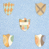 Schumacher Heraldic Oxford Blue Wallpaper