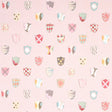 Schumacher Heraldic Pink Wallpaper