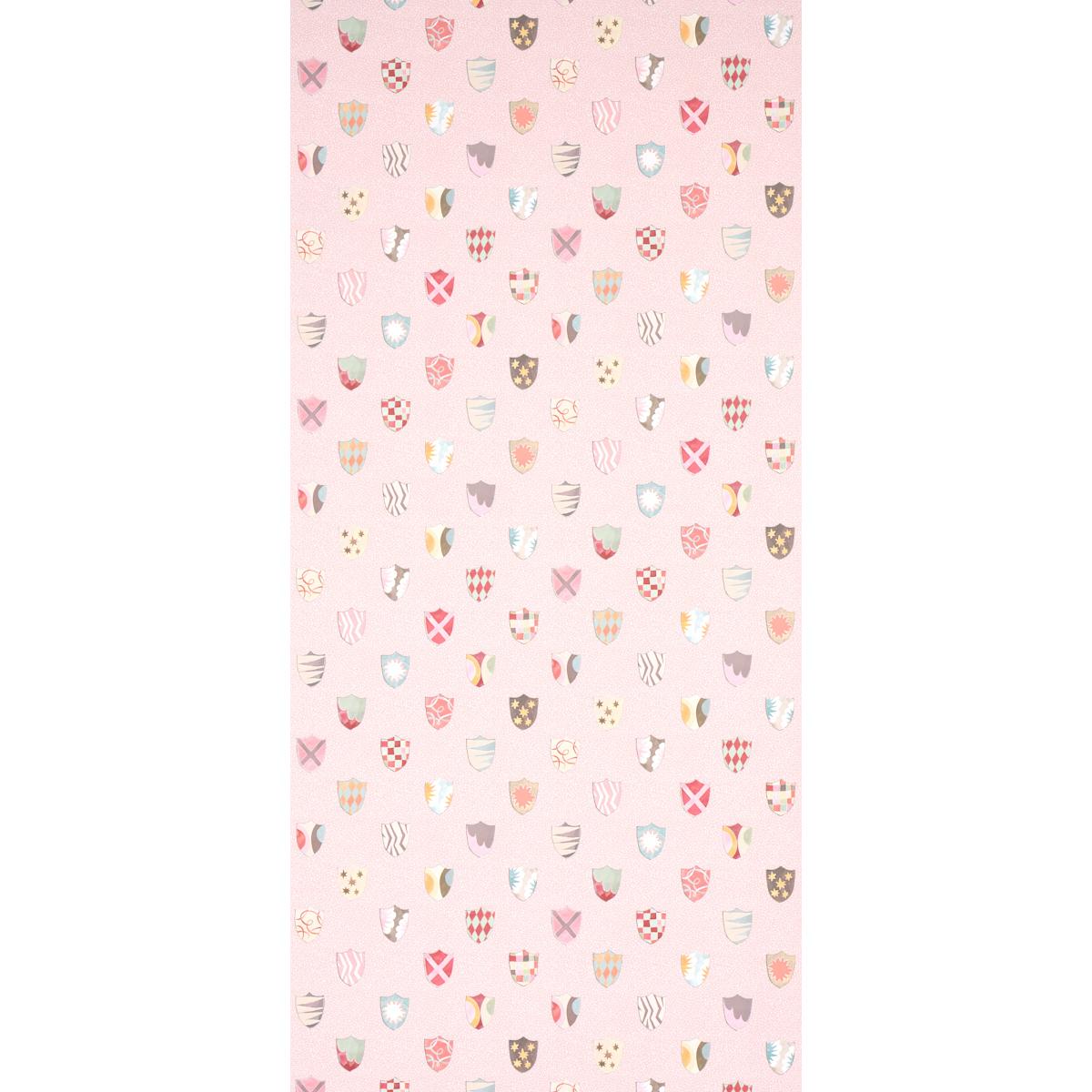 Schumacher Heraldic Pink Wallpaper