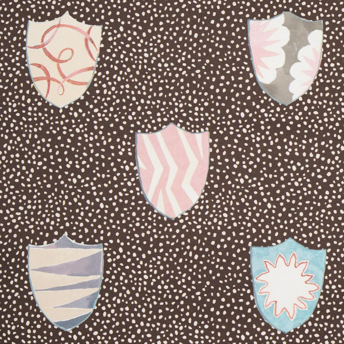 Schumacher Heraldic Brown Wallpaper