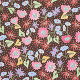 Schumacher Calico Multi On Brown Wallpaper