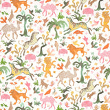 Schumacher Beasts Pink And Gold Wallpaper