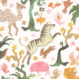 Schumacher Beasts Pink And Gold Wallpaper