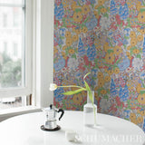 Schumacher Fairie Garden Yellow And Ivory Wallpaper