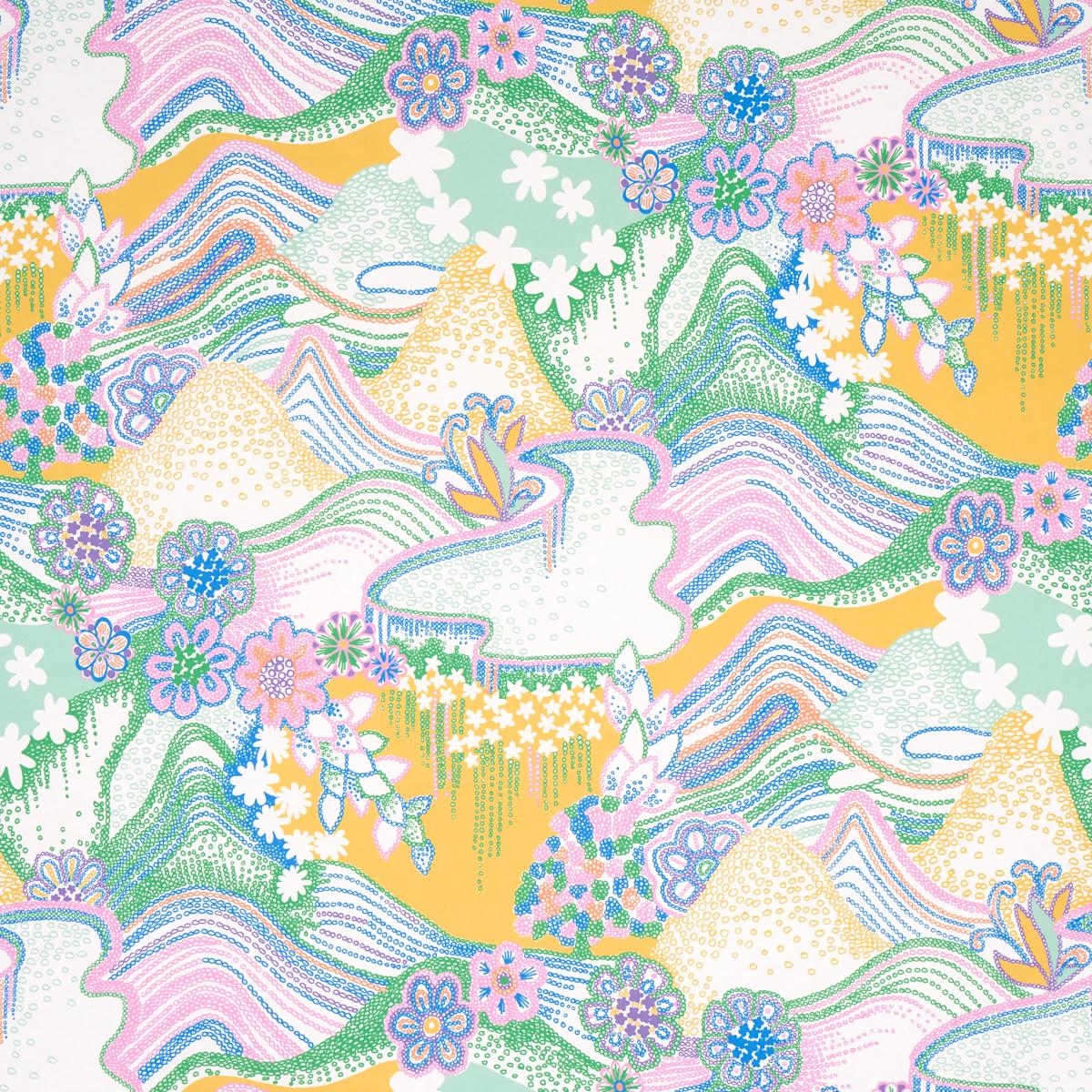 Schumacher Daisy Chain Light Multi Wallpaper