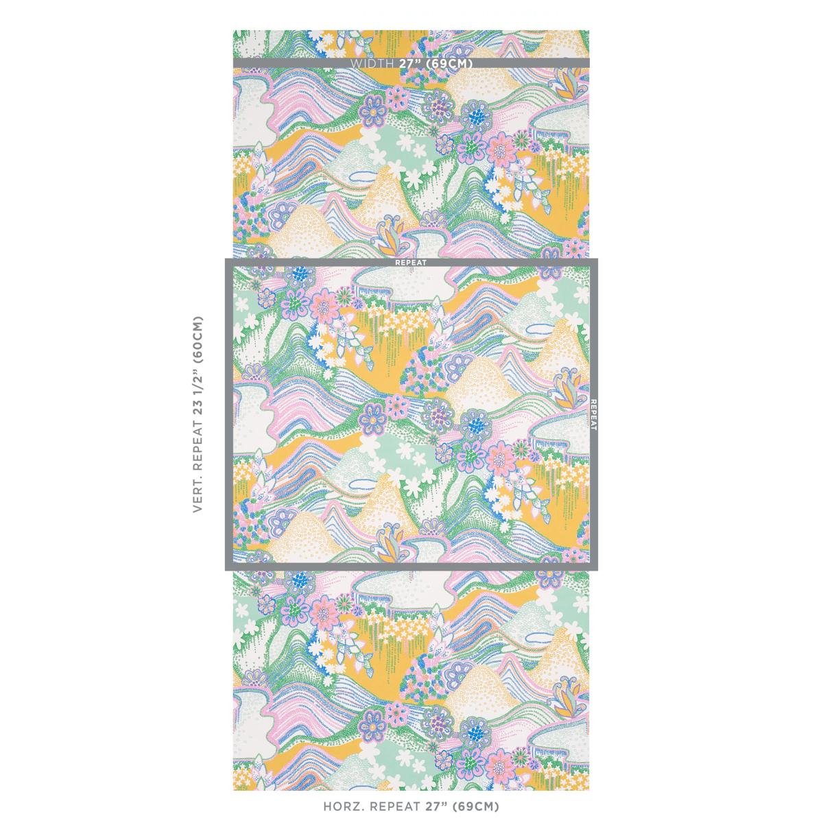 Schumacher Daisy Chain Light Multi Wallpaper