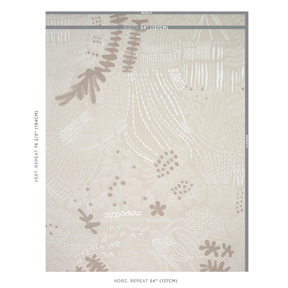 Schumacher Haven Light Neutral Wallpaper