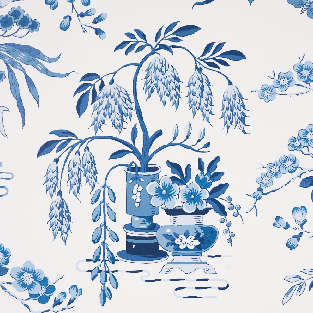 Schumacher Ming Vase Porcelain Wallpaper