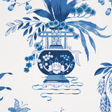 Schumacher Ming Vase Porcelain Wallpaper