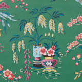 Schumacher Ming Vase Jade Wallpaper