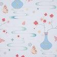 Schumacher Fantasia Hyacinth Blue Wallpaper