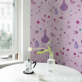 Schumacher Fantasia Peony Pink Wallpaper
