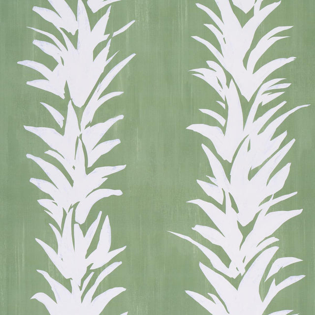 Schumacher Backdrop X Schumacher White Lotus Soft Green Wallpaper
