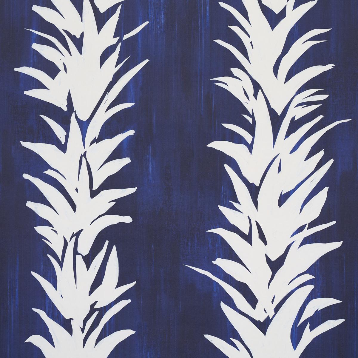 Schumacher Backdrop X Schumacher White Lotus Cobalt Wallpaper