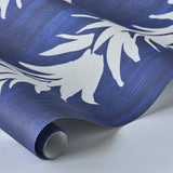 Schumacher Backdrop X Schumacher White Lotus Cobalt Wallpaper