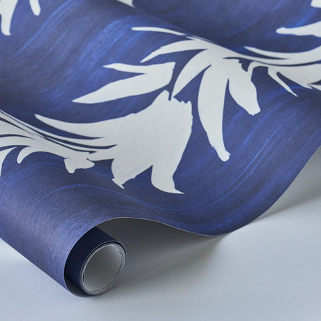 Schumacher Backdrop X Schumacher White Lotus Cobalt Wallpaper