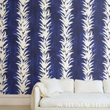 Schumacher Backdrop X Schumacher White Lotus Cobalt Wallpaper