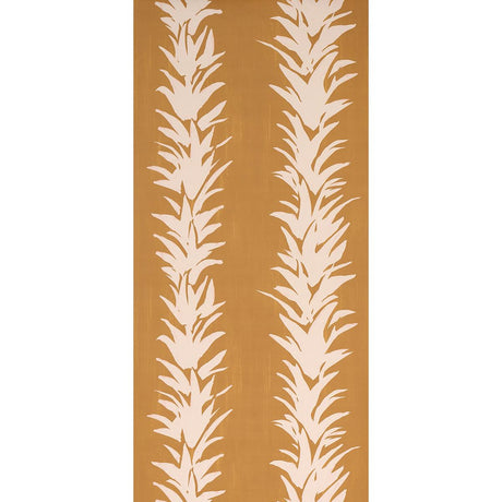 Schumacher Backdrop X Schumacher White Lotus Deep Yellow Wallpaper