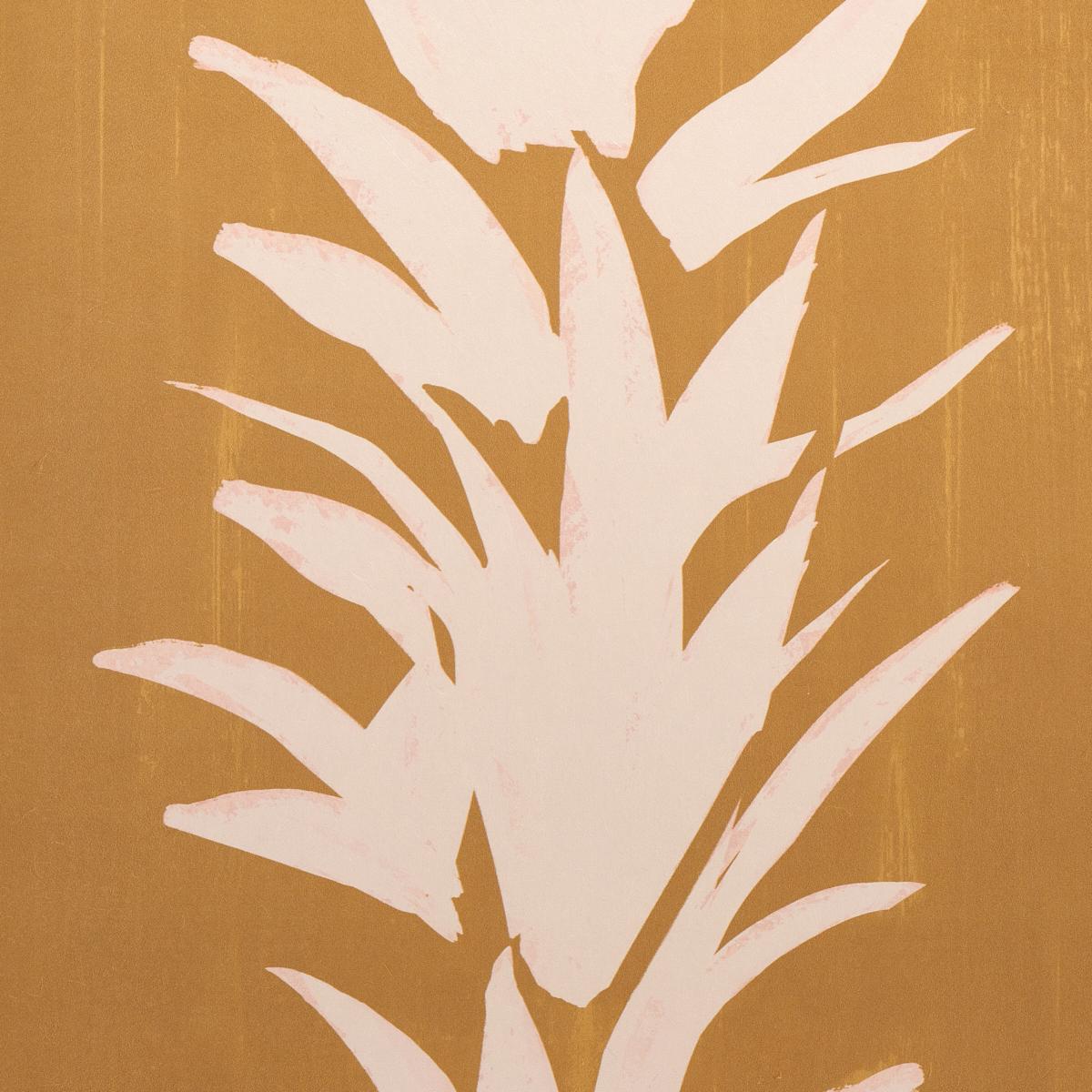 Schumacher Backdrop X Schumacher White Lotus Deep Yellow Wallpaper