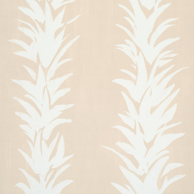 Schumacher Backdrop X Schumacher White Lotus Sand Wallpaper