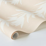 Schumacher Backdrop X Schumacher White Lotus Sand Wallpaper