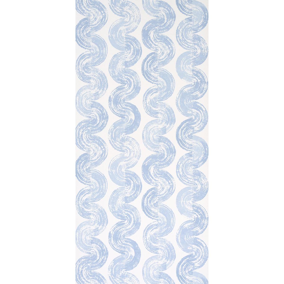 Schumacher Backdrop X Schumacher 1975 Soft Blue Wallpaper