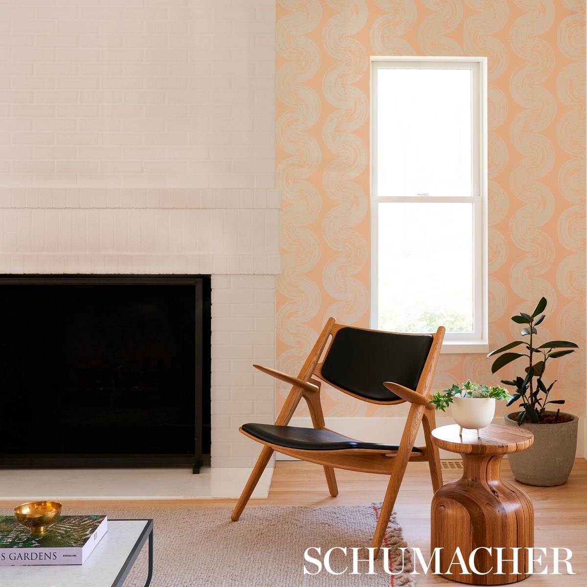 Schumacher 1975 Light Peach Wallpaper