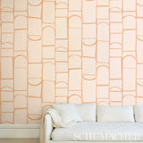 Schumacher Bloomsbury Light Pink Wallpaper