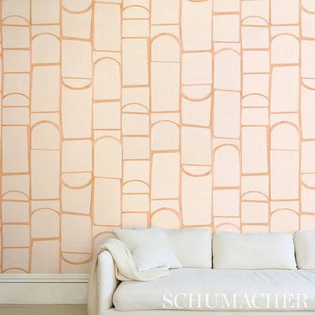 Schumacher Bloomsbury Light Pink Wallpaper