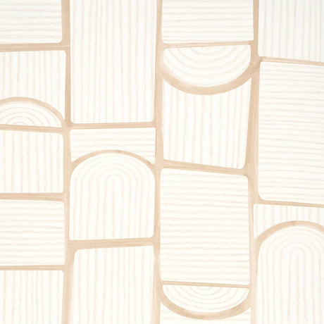 Schumacher Backdrop X Schumacher Bloomsbury Warm White Wallpaper